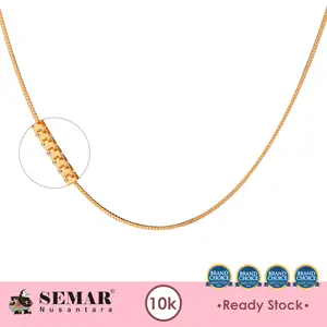 Kalung Emas Milonika polos Gold 10K Semar Nusantara
