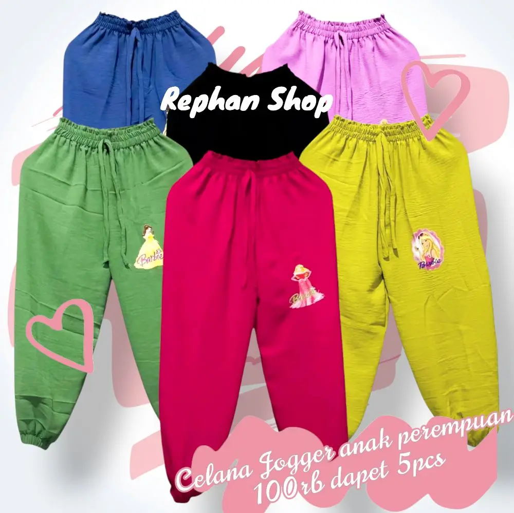 Celana Jogger Anak Perempuan 100rb dapet 5pcs