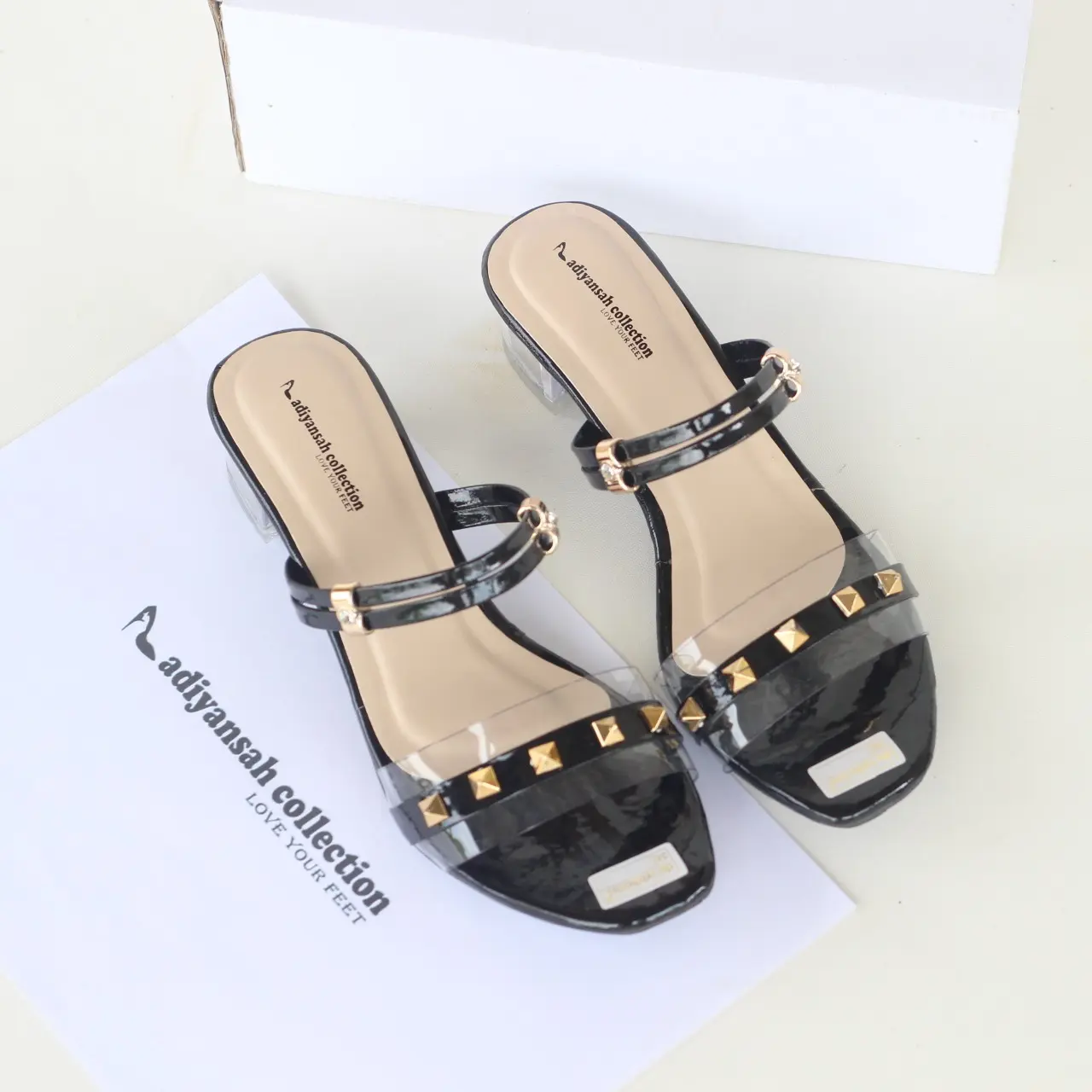 Sandal Hak Kaca Wanita Terbaru - High Heels Shoes