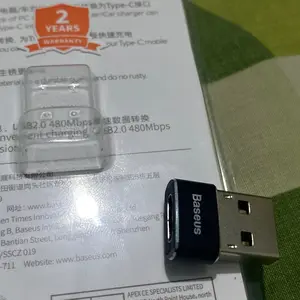 Baseus OTG USB Hub Mini Type-C Female to USB Male Adapter Converter Black