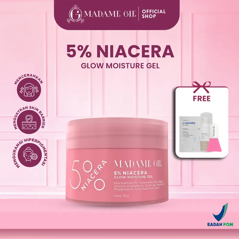 [DOKTIF APPROVED] [SPECIAL CREATOR] Madame Gie 5% Niacera Glow Moisture Gel - Skincare Pelembab dan Pencerah Wajah 0