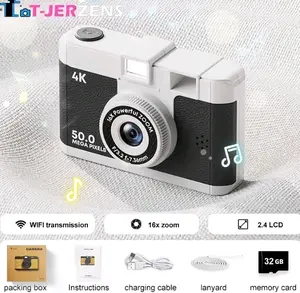 Kamera Digital yang Ditingkatkan, Kamera 5 Megapiksel Full HD 1080P dengan Zoom 16x dan Fungsi Stabilisasi Gambar, Kamera Ringkas, Cocok untuk Anak-anak, Pelajar, Kamera Anak-anak dengan Kartu SD 32GB Kamera Camera digicam