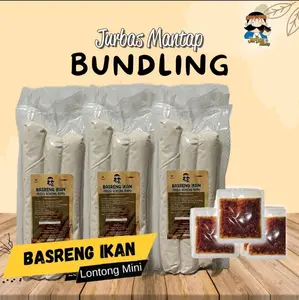[3 Pack] Basren Lontong MINI + 3 Chili oil Sachet - Basreng Ikan/Ayam Berkualitas - Food by Jurbas