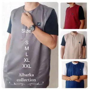 ROSAL / ROMPI SHOLAT / ROMPI PRIA MUSLIM / ROMPI PRIA DEWASA - BAHAN : KATUN TOYOBO, warna : hitam, krem, milo, biru navy, abu tua dll..