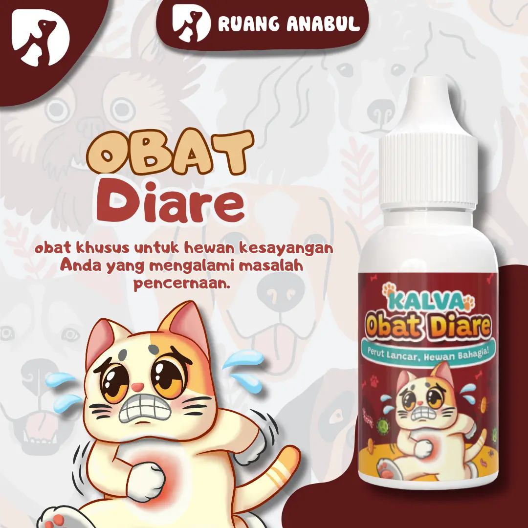KALVA Obat Diare 10ml - Obat Diare Kucing dan Anjing - Obat Infeksi Pencernaan Kucing dan Anjing