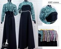 Gambar GAMIS OZIAS JETBLACK 03931 LD 105 I Gaun Remaja Muslimah I Fashion Muslim Nyaman Panjang Dress Santai - hitam combi Matcha dari Ozias.id Kota Administrasi Jakarta Barat 3 Tokopedia
