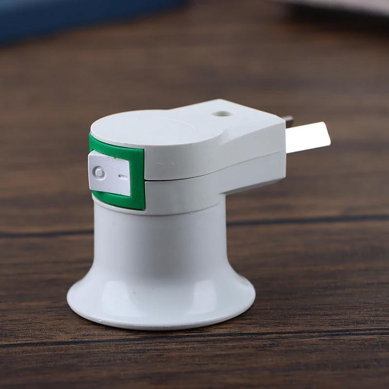 Product Introduction of EU US AU plug E27 LED Lamp Base power Holder Converter for led light Bulb Adapter socket AC Power 110V 220V EU Plug Switch  SG2H 83
