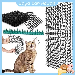 COD 34CMx42CM Matras Paku Anti Kucing   Garden Prickle Matras Paku Anti Kucing Duri Pengusir Kucing