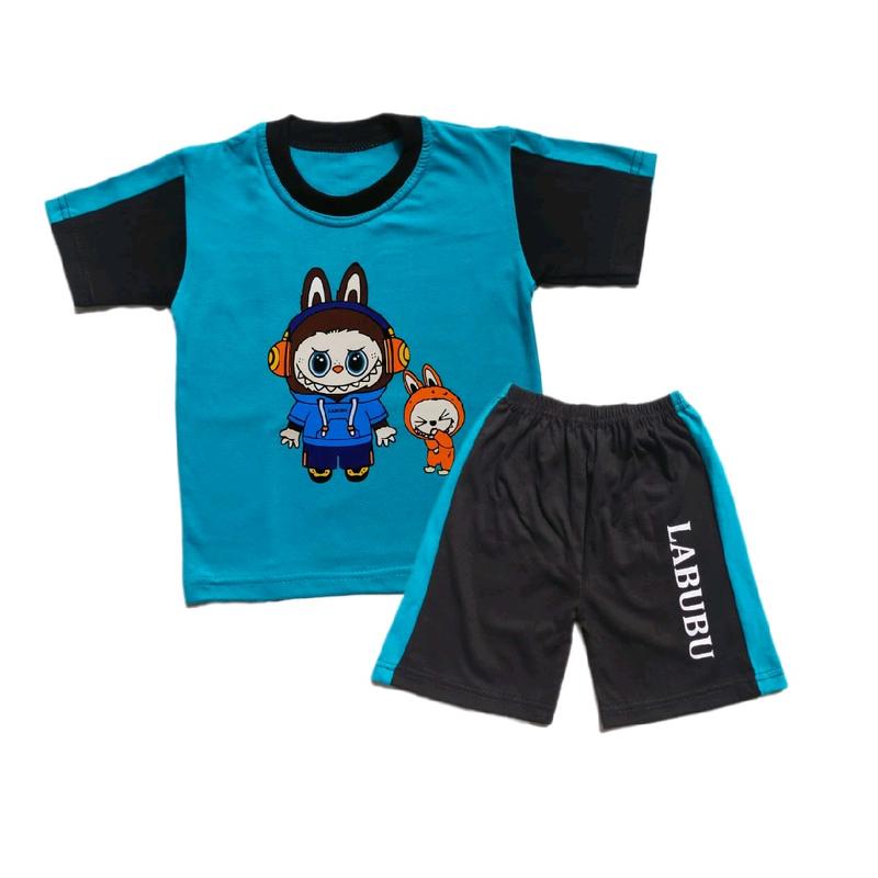 setelan kaos anak bahan combed 6
