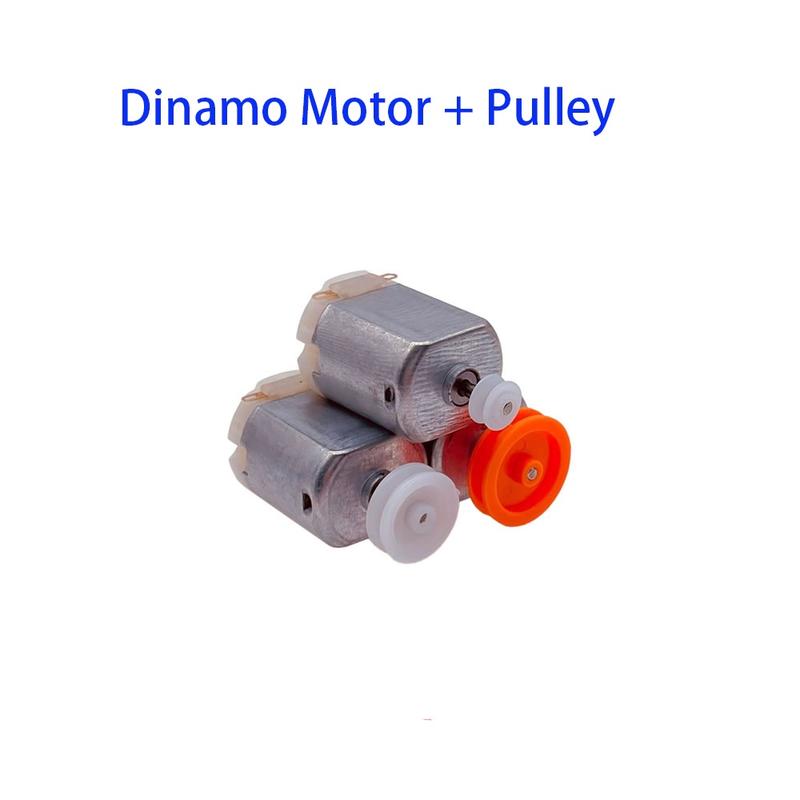 NEW Dinamo Motor plus PULLEY and BELT Shaft 2mm (130VX) 1
