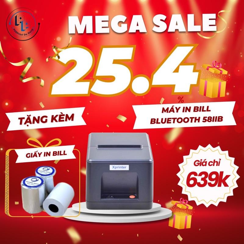 [IN BLUETOOTH] Máy in bill tính tiền Xprinter 58iiB khổ 58mm kết nối điện thoại cổng Bluetooth, máy in bill chính hãng 1