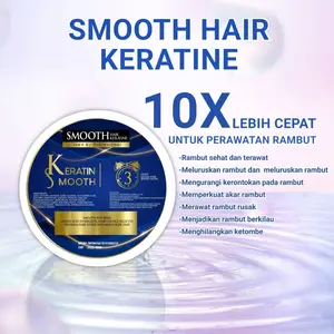 CREAM SMOOTING 100ML TREVEL SIZE SMOOTH KERATINE HAIRCARE MELEMBUTKAN MENGHALUSKAN Smoothing