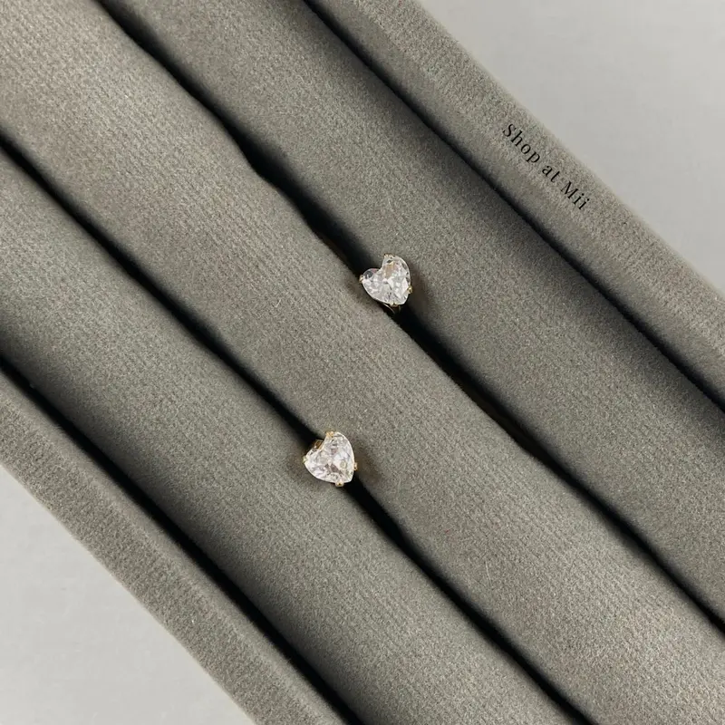 SOMI - Audie Zircon Stud Earrings  - Anting 18K Gold Plated Anti Karat 0