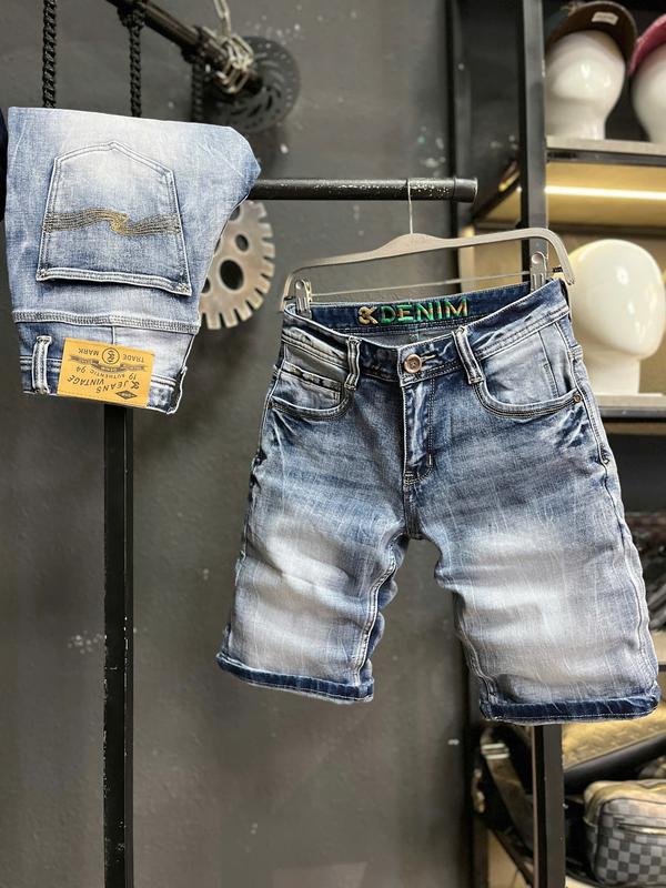 [GIÁ MỞ BÁN] [3K DENIM Sort Denim Guangzhou-S3] Quần Sort Jean Màu Xanh Bạc Was Retro Túi Thêu Lưng Thêu LoGo 3K Denim Mẫu Mới QS2099.