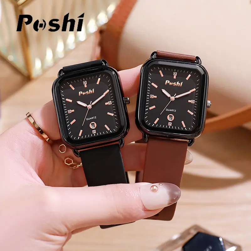 Đồng Hồ Đeo Tay Nữ, Thanh Lịch, POSHI, Chống Nước, Mặt Số Nhỏ Bằng Silicon, Đồng Hồ Chính Hãng Dành Cho Nữ, Miễn Phí Vận Chuyển