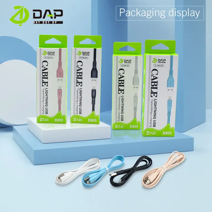 DAP Kabel Data D-CBM100 Micro/D-CBT100 Type-C/D-CBL100 Lightning 2.4A 1M  Data Cable Fast Charging 1