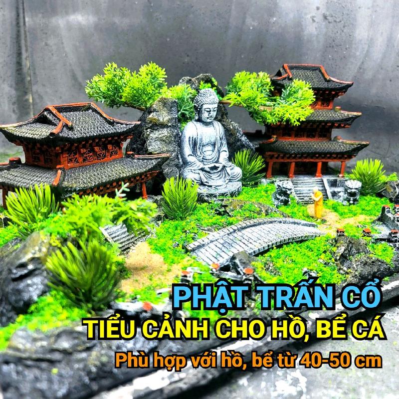  Layout Ngộ Không Bái Phật bể cá mini để bàn phụ kiện bể cá thủy sinh setup sẵn bể cá mini độc lạ nuôicá 
