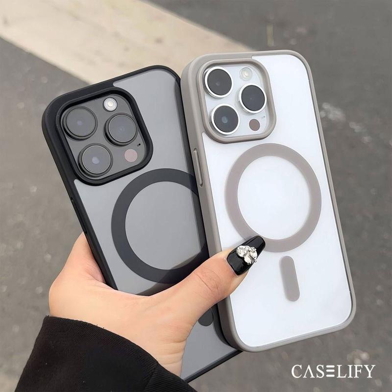 CASELIFY MACARON MAGSAFE CLEAR CASE COMPATIBLE WITH IPHONE 11 12 13 14 15 PRO PLUS MAX XR XS XSMAX 1