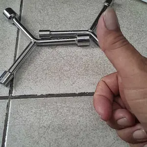 Mitsushi Kunci Sok Y Putih 8-17mm CR-V Steel Torsi 1 Set Lengkap Alat Buka Kunci Mekanik & Perbaikan Sepeda Motor Batang Heksagonal Dukung Afterburner Selongsong Pendingin Kekerasan Tinggi Tahan Lama