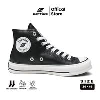 Gambar CARRIOS - Malaka High Leather Black White - Sepatu Sneakers Casual Klasik Pria & Wanita 36 - 46 - BLACK WHITE HI, 36 dari CARRIOS ID Kab. Tangerang 1 Tokopedia