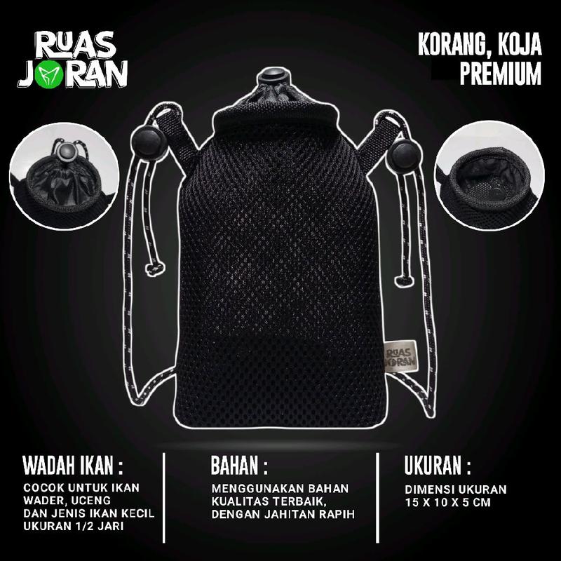 KORANG WADER PREMIUM - KOJA IKAN KECIL - TEMPAT IKAN KECIL - KEMPIS WADER - KEMPIS UCENG - KORANG 0