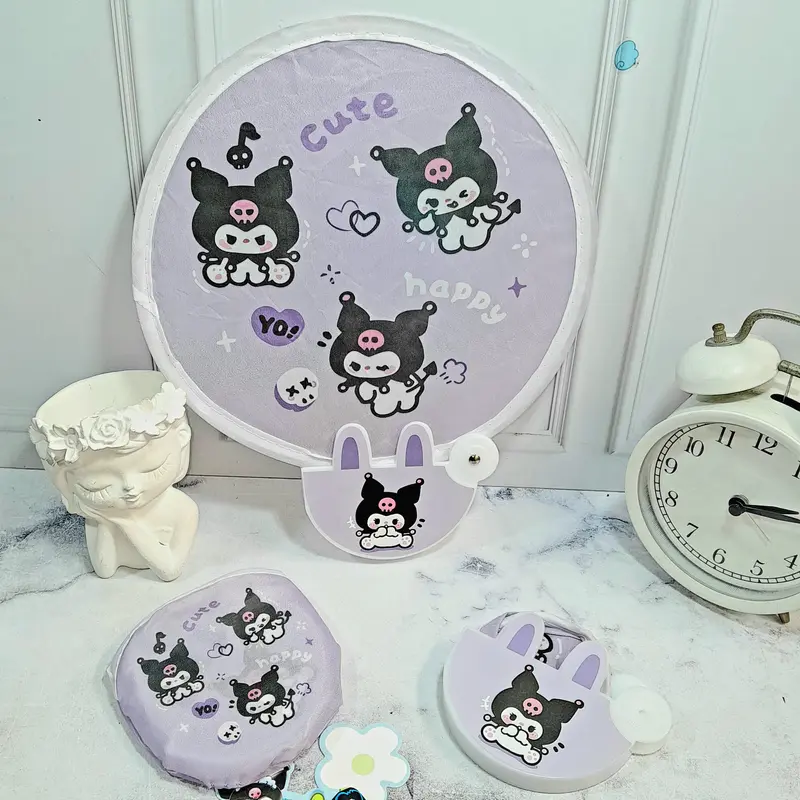 Kipas Lipat Sanrio Bentuk Bulat Foldable Bisa Di Lipat Imut Lucu / Kipas Lipat Sanrio Bulat Bahan Plastik Unik Cute Kesukaan Anak-Anak Perlengkapan Sekolah Kekinian Best Quality Harga Termurah Bisa Grosir dan COD 4