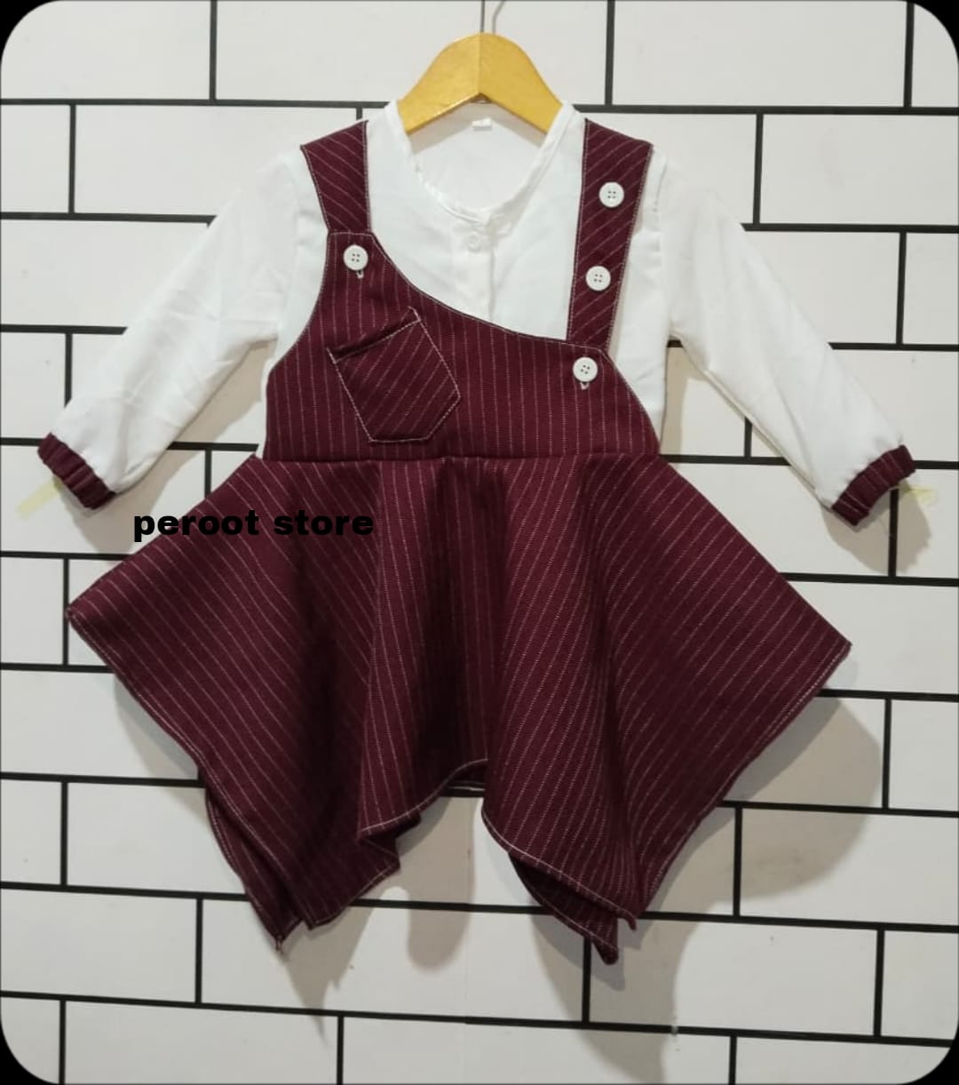 Peroot Store COD Dress Anak Perempuan Gaun Lucu & Elegan Bahan Sakila & Woll Premium Nyaman Usia 0-4 Tahun