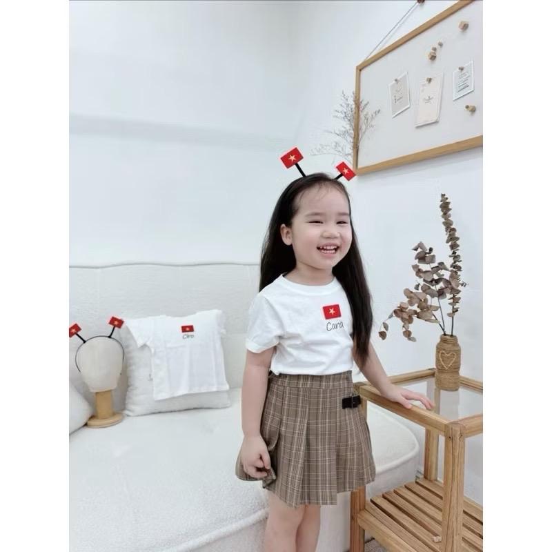 ￼Kẹp Tóc Hot trend, Kẹp tóc cờ đỏ sao vàng ngày quốc khánh 1 set 2 chiếc lá cờ thêu 9