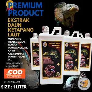EKSTRAK DAUN KETAPANG LAUT 1 LITER PEKAT HASIL FERMENTASI BGAUS BUAT IKAN CUPANG DAN CHANA