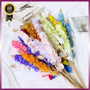 Bunga Delphinium Cabang 3 Artificial Bunga Snapdragon Sedap Malam/Hyacinth Cabang 3 Murah Import  (NK-82)