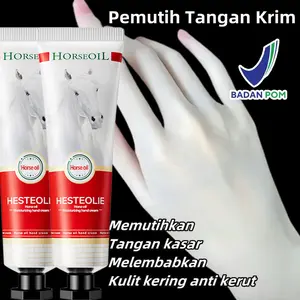 Krim Tangan Pemutih Pelembab Minyak Kuda 30g - Horse Oil Moisturizing Hand Cream Melembabkan dan Memperbaiki Kulit Tangan dan Kaki - Anti Kering, Anti Kasar, Melembutkan, Mencerahkan, Tidak Berminyak Untuk Memutihkan Dan Melembabkan Tangan Kering Kasar