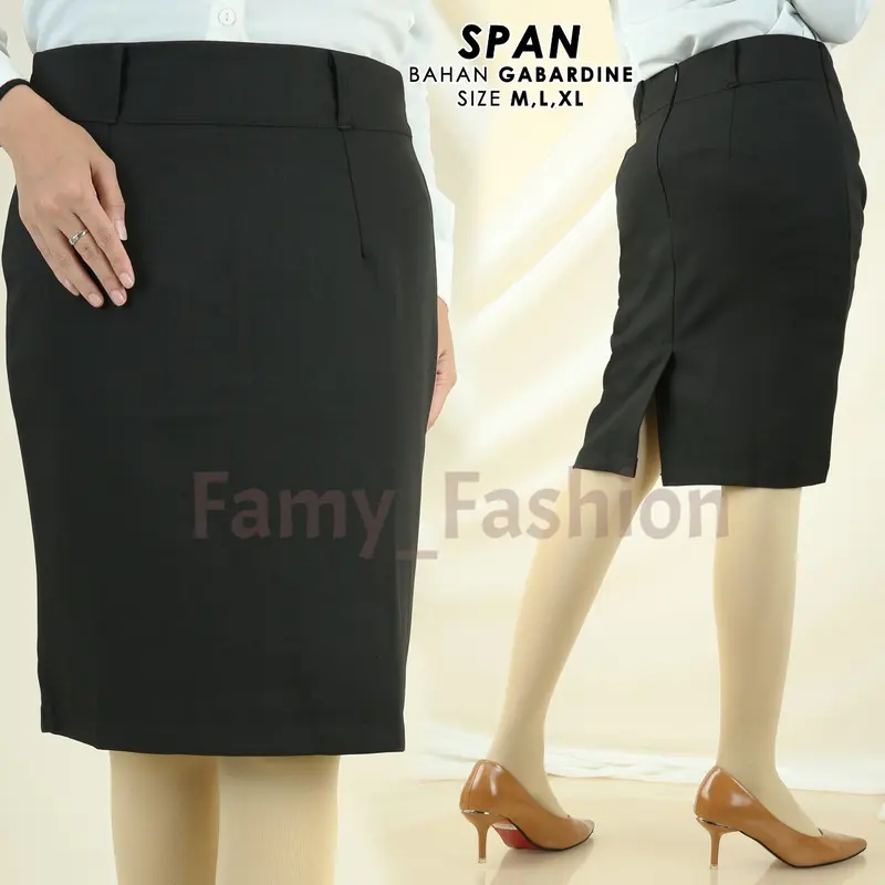 ROK SPAN PENDEK KANTOR HITAM 3