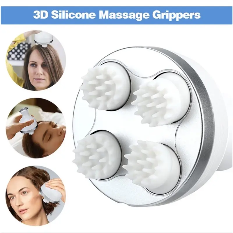 Alat Pemijat Kepala Elektrik Scalp Massager Tahan Air Pijat Kulit Kepala Bahu Tangan Lengan Bahu Punggung Wajah Terapi kombinasi anti flek Pijit Therapy Tubuh 1