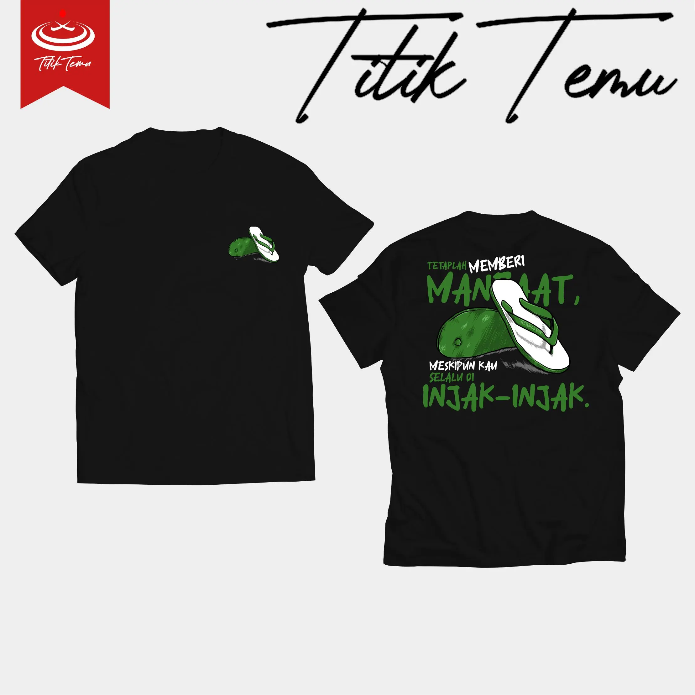 T-Shirt Titik Temu - SENDAL 2 | Kaos Katun Nyaman Combed Sablon Distro Baju Pria