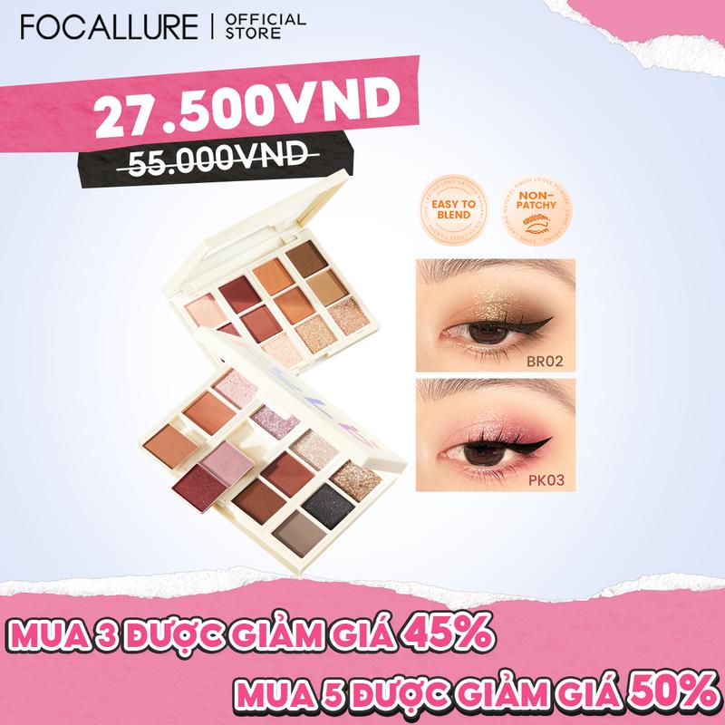  Bảng Phấn Mắt focallure 6 Màu Sắc Tố Cao Mềm Mịn Không Phai Màu 2.5g phấn  mắt 