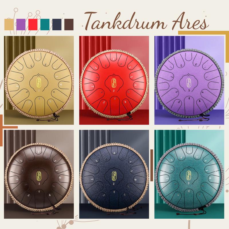  ARES Trống Không Linh Tank Drum - Steel Tongue Drum Cao Cấp Âm Thanh Hay Du Dang Nhẹ Nhàng Giúp Giảm Căng Thẳng Tạo Năng Lượng Tích Cực 