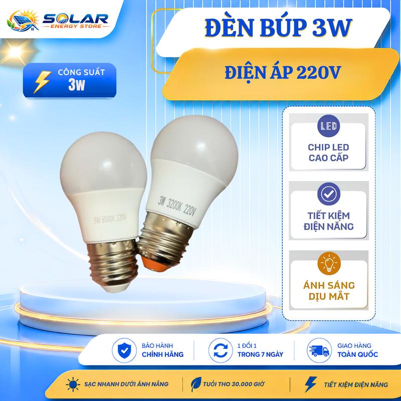 Bóng Đèn LED 3W Siêu Sáng – LED Chống Nước, Tiết Kiệm Điện, Đui E27, Bảo Hành…