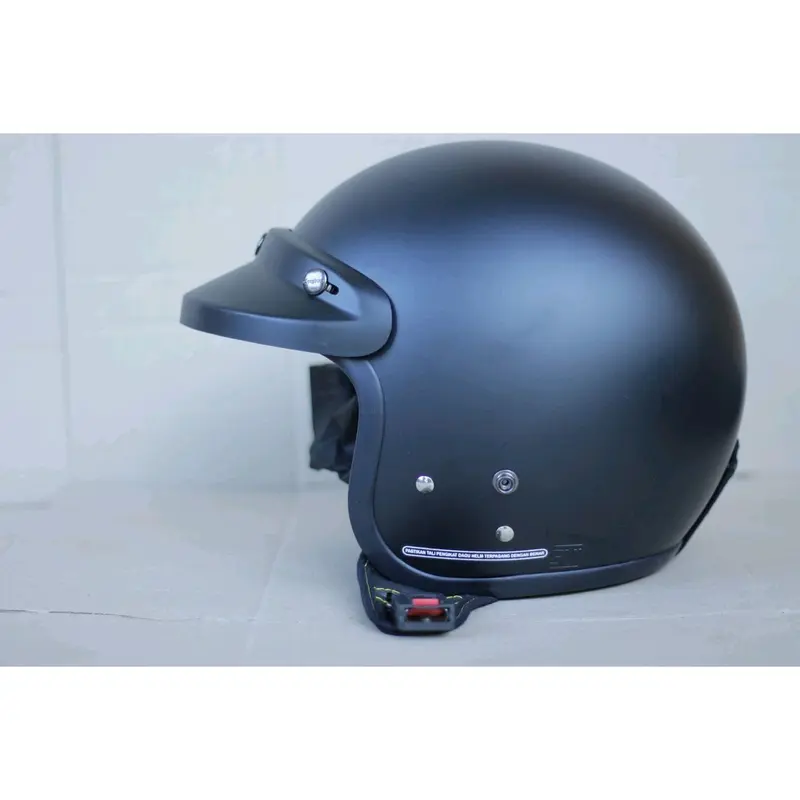 HELM CARGLOSS RETRO DEWASA PRIA WANITA SNI HITAM DOFF KACA DATAR Motorcycle Motor Sepeda 2