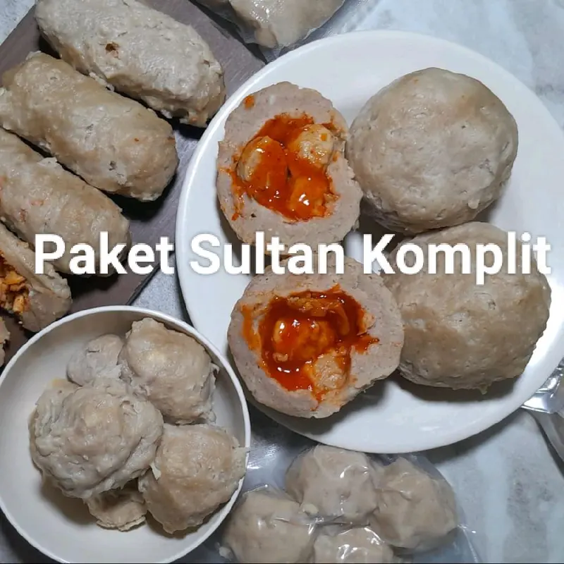 Paket Bakso Sultan Komplit 5 Varian Berbeda Premium Food Makanan Instan Pedas Spicy Frozen 0