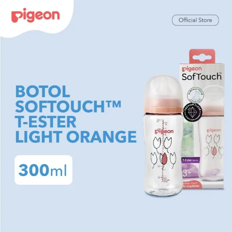 (NEW T-ESTER) Pigeon T-ester Wideneck BPP 200ml 300ml White Green Peach W/ P-PLUS Soft Touch TM Gen 3 Botol Accessories 7