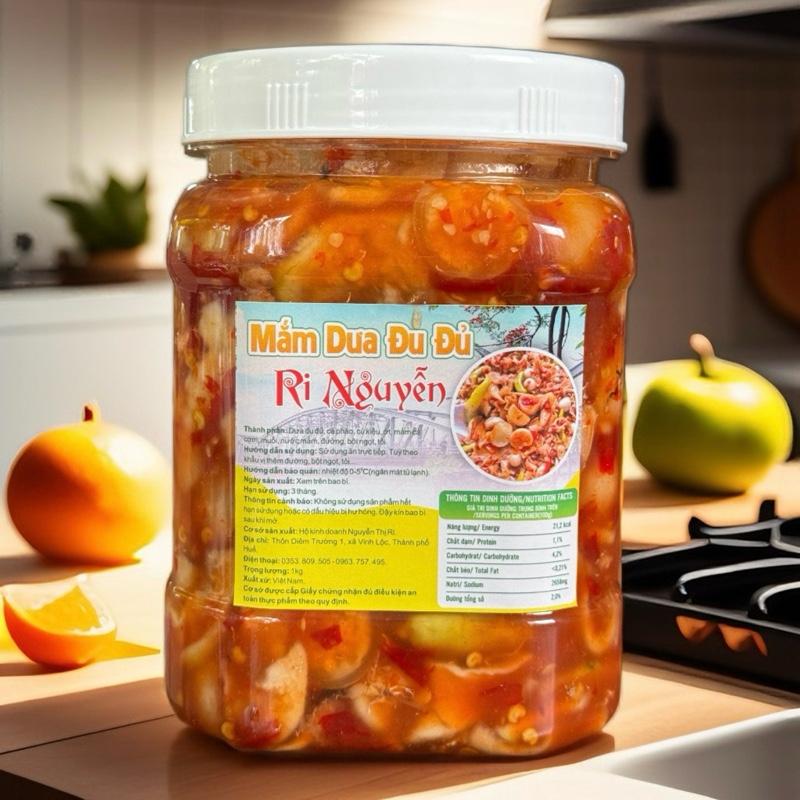 Mã 1Kg Mắm Dưa Đu Đủ Thập Cẩm Huế - Thực Phẩm Ngon Đậm Đà Hương Vị Truyền Thống