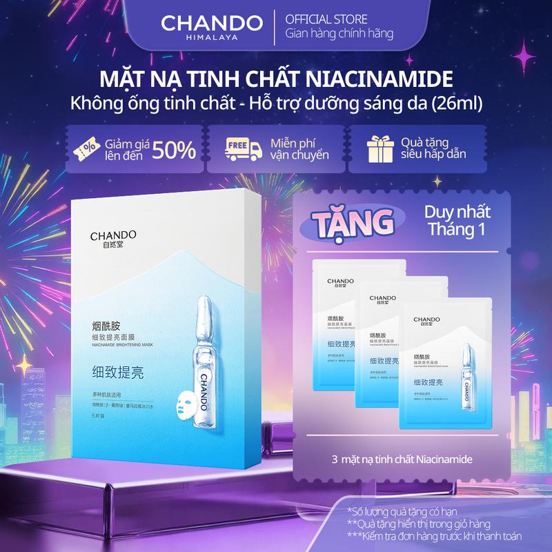 MẶT NẠ TINH CHẤT NIACINAMIDE 26ML CHANDO HIMALAYA HÀNG CHÍNH HÃNG  KHÔNG KÈM ỐNG SERUM  