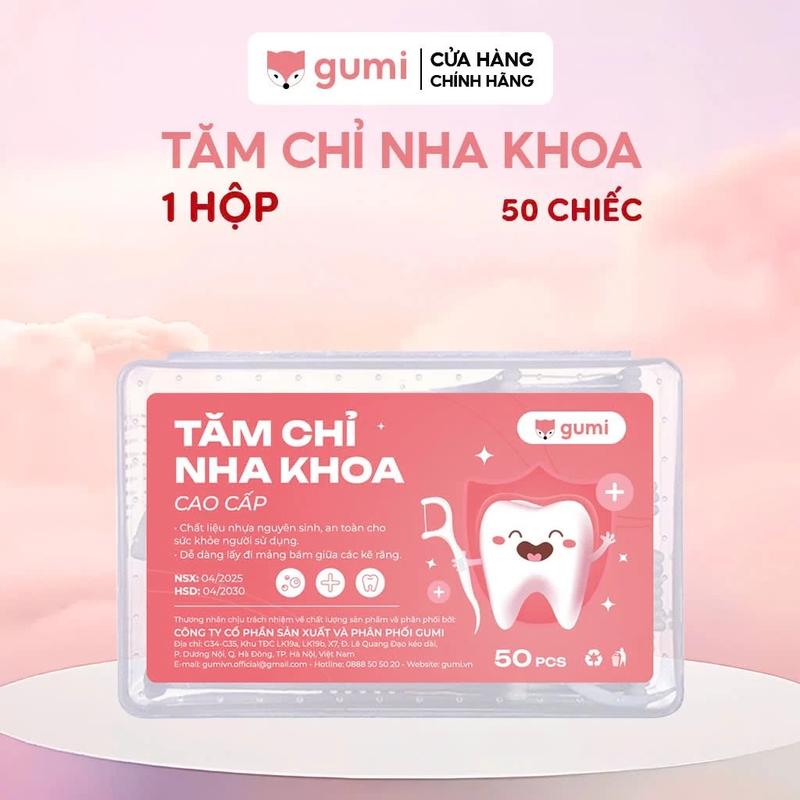 (Mall) Combo 12 Hộp 600 Chiếc Tăm Chỉ Nha Khoa Gumi Xỉa Răng, Vệ Sinh Sạch Sẽ Kẽ Răng Chân Nướu Chăm Sóc Răng Miệng