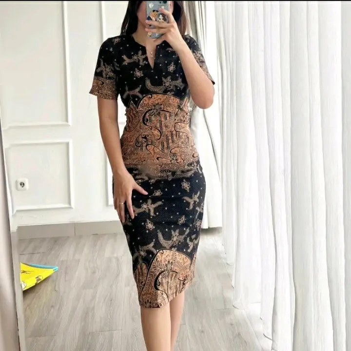 GBO Kana Batique terbaru | Dress Batik formal | Dress Batik elegan