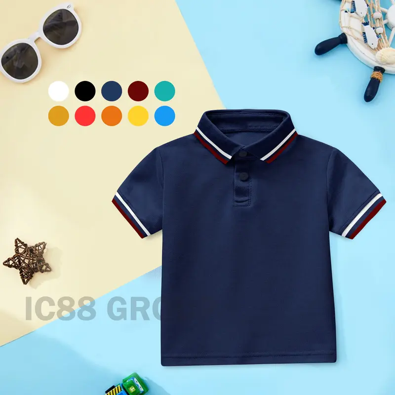 Baju Kaos Polo Anak Laki-Laki dan Perempuan Unisex Usia 2 - 10 Tahun 5