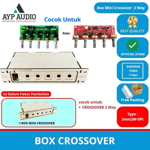 Box Mini Crossover 2 Way cocok untuk miniaturan Amplifier