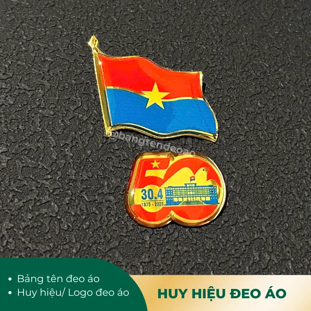 Huy hiệu đeo áo Kỷ niệm 50 năm ngày giải phóng hoàn toàn miền Nam 30/4