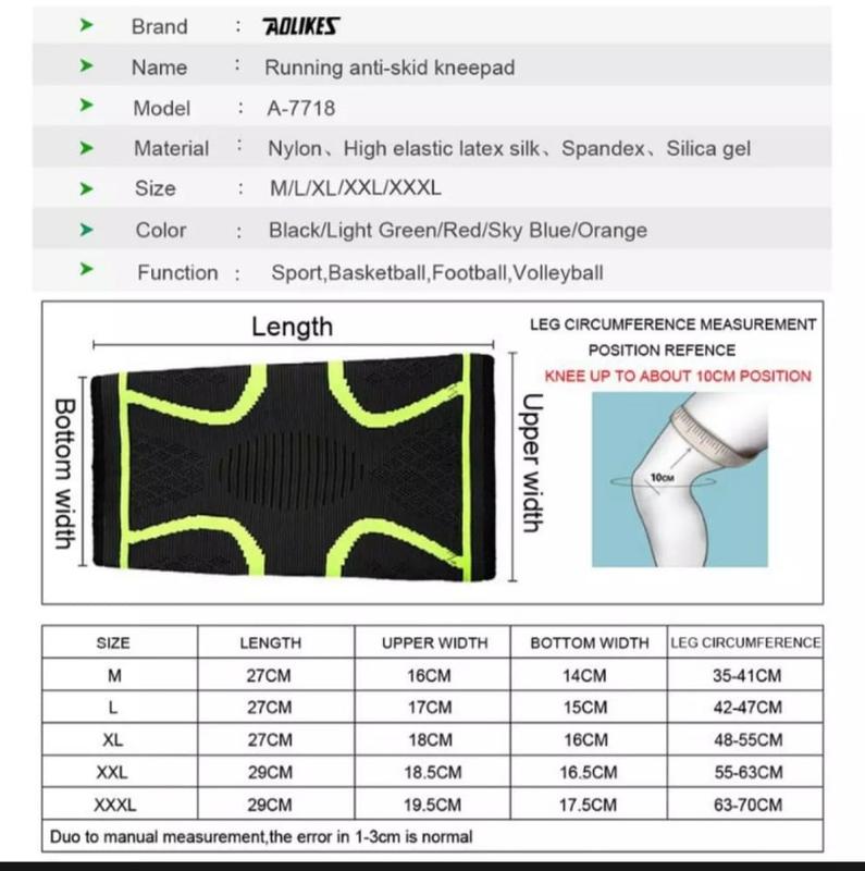 (Harga SEPASANG) Pelindung Lutut Perlengkapan Olahraga Alat Kesehatan Knee Compression 2