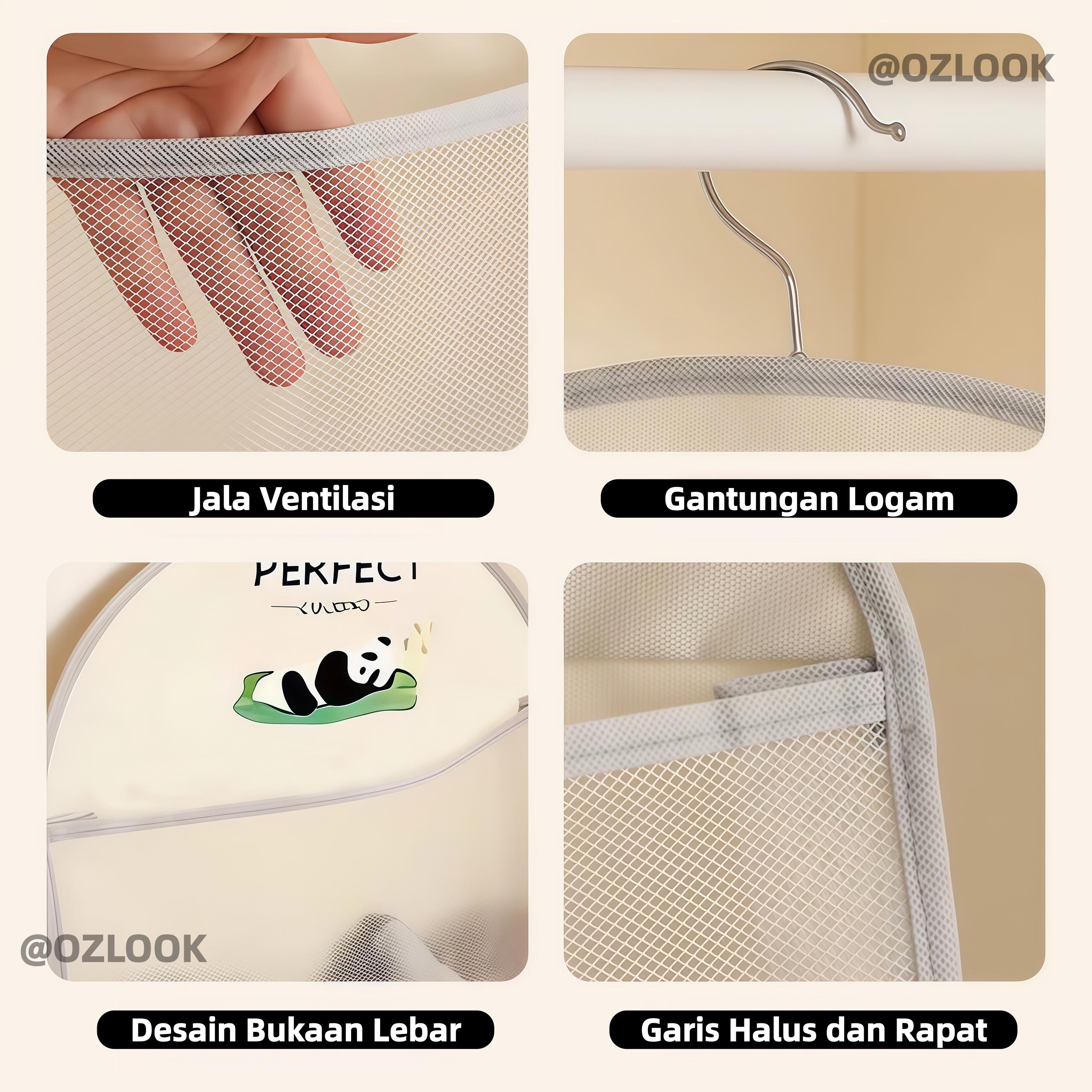 Multi-layer Storage Mesh Clutter Storage Bag Wardrobe Hanging Large Capacity Large Capacity Multi-function Save Space storage bag