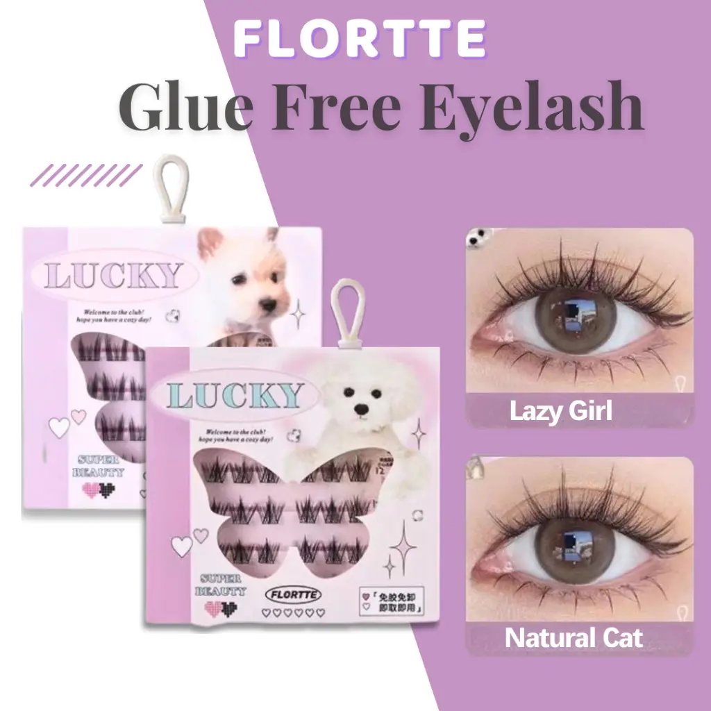 FLORTTE Glue Free Eyelash Self Adhesive - Segmented & Removable for Customized Flawless Look Eyelash Extensions s g  Makeup Self-Adhesive Monster Chinese Zodiac